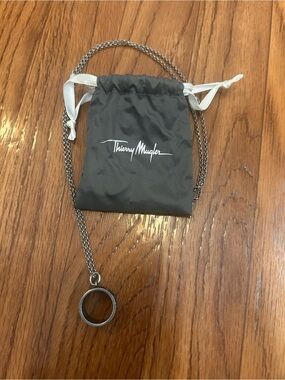 Thierry Mugler Womanity Gunmetal Ring Pendant Necklace
